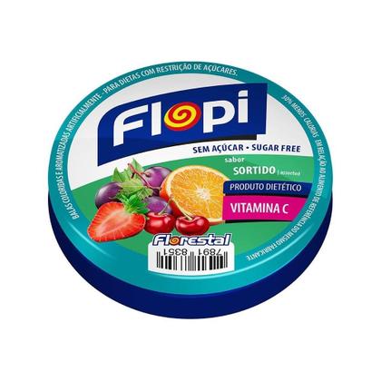 Imagem de Bala Florestal Flopi Diet Fruit Mix Display 40g Embalagem com 12 Unidades