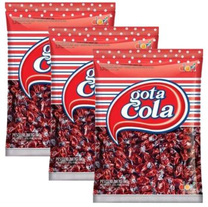 Imagem de Bala Gota Cola/Coca Cola Dori 600g - 3 pcts