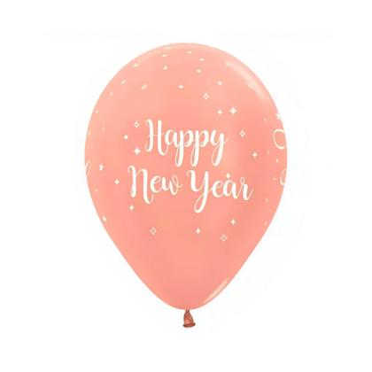 Imagem de Balão de Látex Metal Decorado - Ano Novo (Cor: 568) - 11" 28cm - 50 unidades - Sempertex - Rizzo