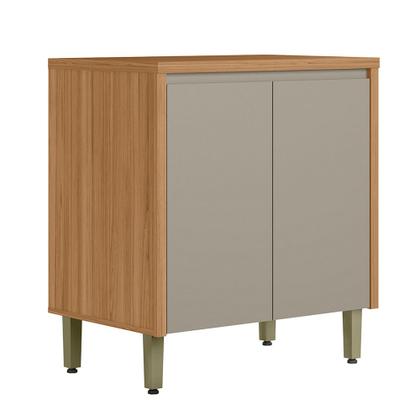 Imagem de Balcão Arya 80cm 100% MDF Jequitibá/Gris Fosco - sallar home