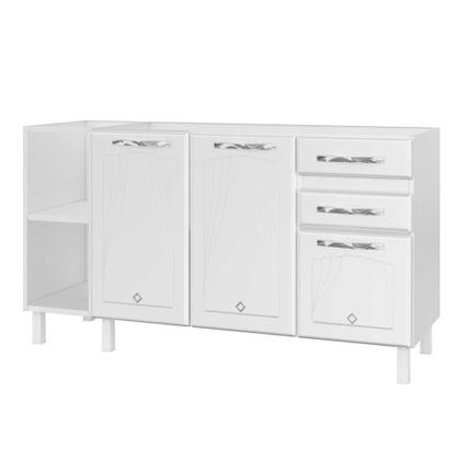 Imagem de Balcão de Pia em Aço 3 Portas 2 Gavetas sem Pia Star New Telasul