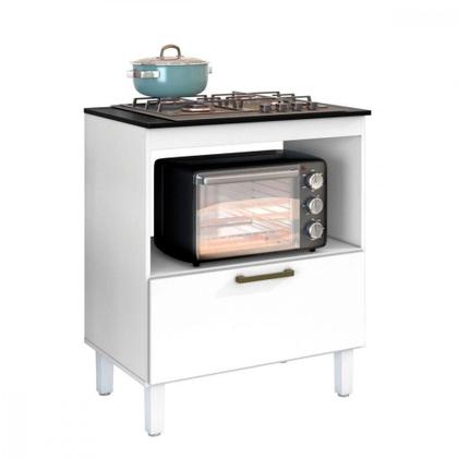 Imagem de Balcão Para Cooktop 4 Bocas Com 1 Porta Master Branco