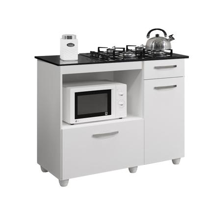 Imagem de Balcão para Cooktop 4 Bocas e Forno 2 Portas 1 Gaveta Violeta Kaiki Móveis