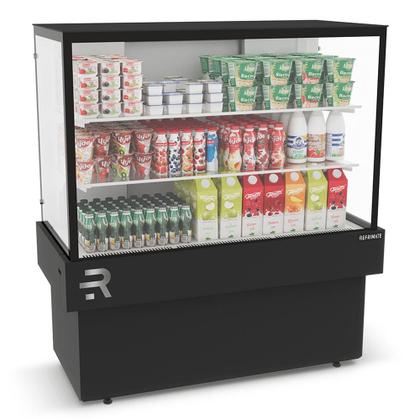 Imagem de Balcão Vitrine CVPRAF 1100 Confeitaria Vanguard Plus Refrimate - Preta 1.10cm Refrigerada 3ºC à 10ºC Iluminação LED Vidros Temperados