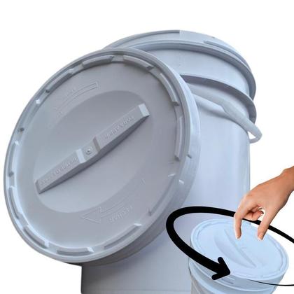 Imagem de Balde 20L Tampa De Rosca Para Café - Kit 16 Pçs