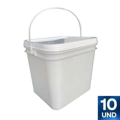 Imagem de Balde 3 Litros Retangular Para Alimentos Orgânicos - 40 Pçs
