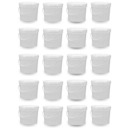 Imagem de Balde Branco 1,8Lts Ideal Para Alimentos 20 Pçs