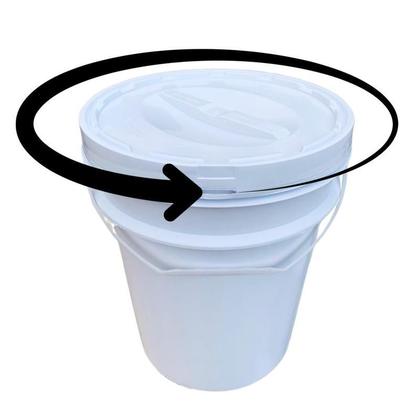 Imagem de Balde Para Alcool Gel 20L E Tampa Rosca - Kit 13 Pçs