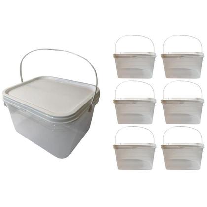 Imagem de Balde Para Cera Quente 2.4L Transparente-Kit 6 Pçs