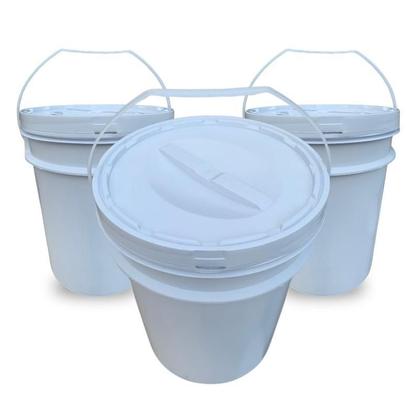 Imagem de Balde Para Colocar Nuggets 20L Tampa De Rosquear - Kit 3 Pçs