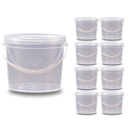 Imagem de Balde Para Limpeza Pesada 2.2L Transparente - Kit 8 Pçs