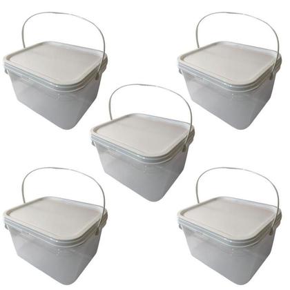 Imagem de Balde Para Sua Casa 2.4L Transparente-Kit 5 Pçs