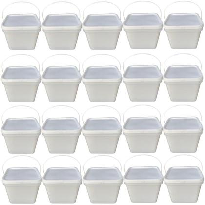 Imagem de Balde Retang 3.6L Tampa Lacre P Cozinha Industrial-20Pç