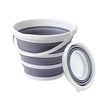Imagem de Balde Retrátil Multiuso 10 Litros Lavanderia Limpeza Design Dobrável Resistente