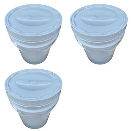 Imagem de Balde Tampa De Rosquear Para Colocar Nuggets - Kit 3 Pçs