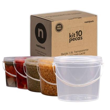 Imagem de Balde Transparente Para Lembrancinhas 10 Pçs