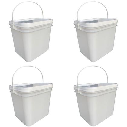 Imagem de Balde Vitória Retangular 3.6L - 4 Pçs