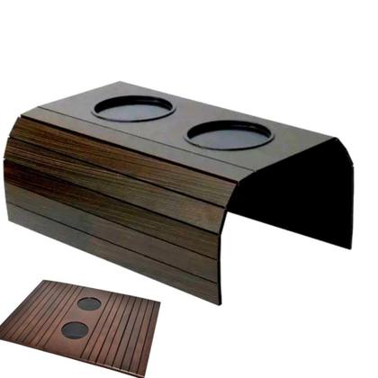 Imagem de Bandeja Esteira Suporte Porta Copos p/ Braço Sofá em MDF 