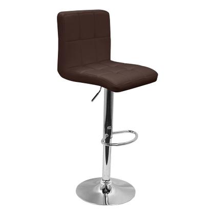 Imagem de Banqueta Confort Gomos Estofada Couro Giratória c/ regulagem