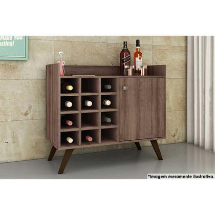 Imagem de Bar de Sala Jantar RT 3111 Adega p/ 12 Garrafa Rustico - Movelbento