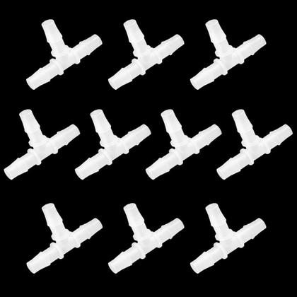 Imagem de Barba de mangueira de plástico em forma de T com encaixe em T 3/16 Hose Barb (x10)