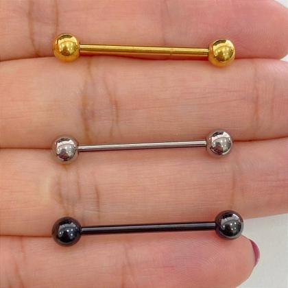 Imagem de Barbell de Titânio com Rosca Externa - Alta Resistência e Hipoalergênico