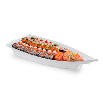 Imagem de Barca Barco Açai Sushi Sashimi 42x18x7cm Grande Branco