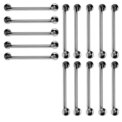Imagem de Barra de Apoio 60cm Aço Inox Kit 15 Unidades Banheiro Box Idoso Gestante Acessibilidade Deficiente Cadeirante Evita Acidente Segurança Suporte Resiste