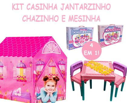 Imagem de Barraca Casinha Divertida Mais Chazinho E Jantar Com Mesa