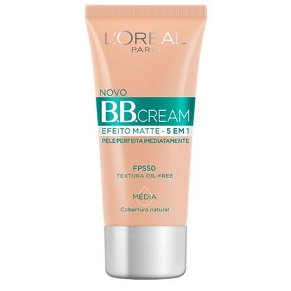 Imagem de Base BB Cream L'Oréal Paris Efeito Matte Cor Média FPS 50 30mL