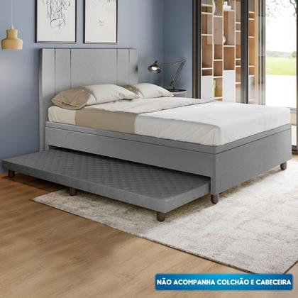 Imagem de Base Box Casal com Cama Auxiliar com colchão conjugado material sintético - SkyBox