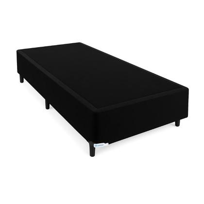 Imagem de Base Cama Box Solteiro 88x188x42 - Preta Suede