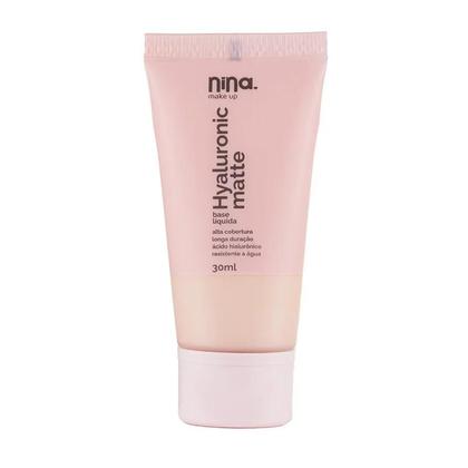 Imagem de Base Líquida com Ácido Hialurônico Matte - Nina Makeup