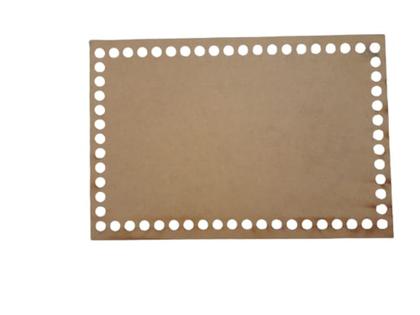 Imagem de Base para crochê retangular 25x17cm mdf*fio de malha*costura