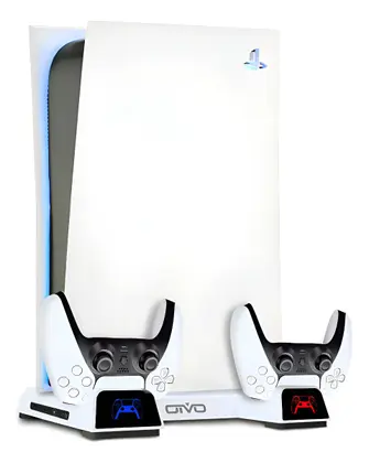 Imagem de Base Para Ps5 Fat Cooler Resfriamento Carregador 2 Controles