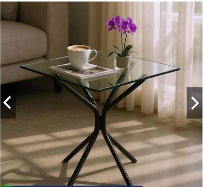 Imagem de Base Pé De Mesa Design Minimalista Sofisticado Quadrada Redonda Vidro MDF Granito