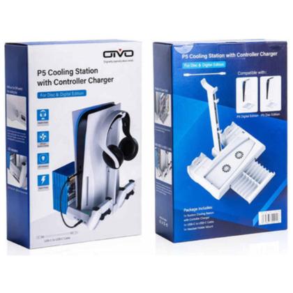 Imagem de Base Suporte para PS5 com Refrigeração e Carregador de Controles