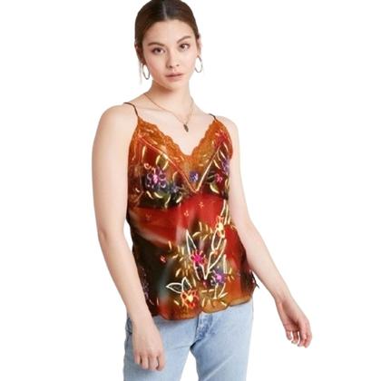 Imagem de Bata Indiana De Festa, Em Crepe Georgette, Alça, Em Pedraria