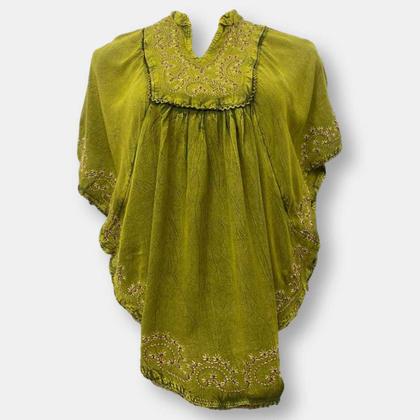 Imagem de Bata Indiana Poncho Bordado Kaftan Plus Size 5600