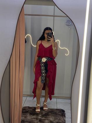 Imagem de Bata Nubia Blusa de Alça com Babado Frontal boho