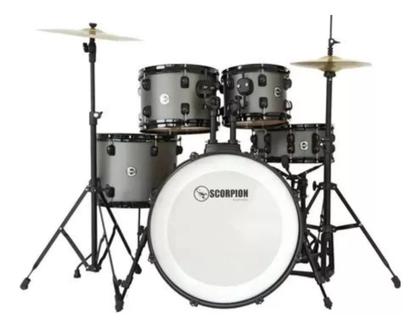 Imagem de Bateria Rmv Scorpion Bumbo 22 Com Banco E Pratos