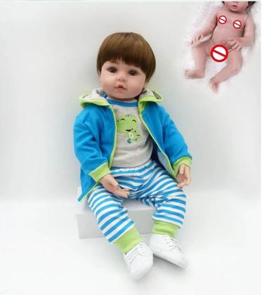 Imagem de Bebê Reborn Menino Realista 100% Silicone 47cm  - Rafael