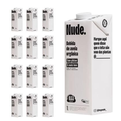 Imagem de Bebida de Aveia Orgânica Nude Original - Kit com 12 unidades (12L)