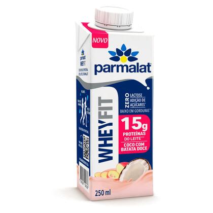 Imagem de Bebida Láctea UHT Parmalat WheyFit Sabor Coco com Batata Doce com 15g de Proteína Zero 250ml