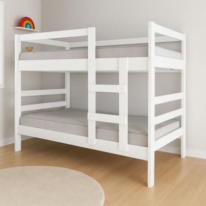 Imagem de Beliche Com Escada e Protetor Lateral Solteiro Compacta Vira Duas Camas Design Moderno