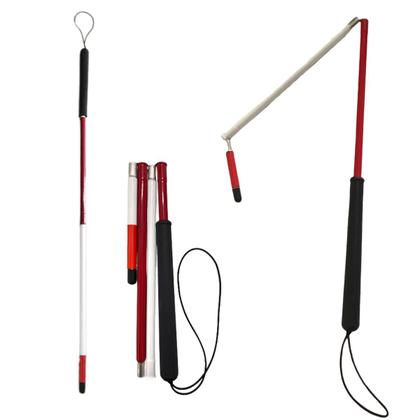 Imagem de Bengala Dobrável Guia Alumínio P/ Deficiente Visual Cegos