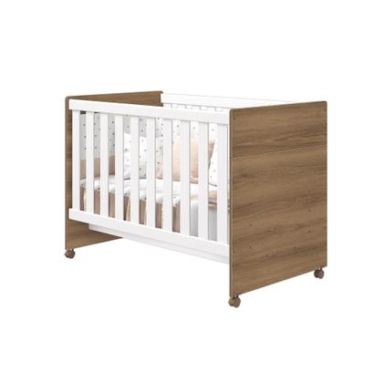 Imagem de Berço Americano  Katatau Flex 3 em 1 Vira MIni Cama ou Sofazinho Branco Brilho e Mezzo - Reller