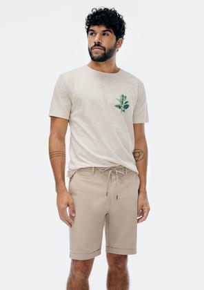 Imagem de Bermuda Básica Masculina Em Sarja Com Elastano