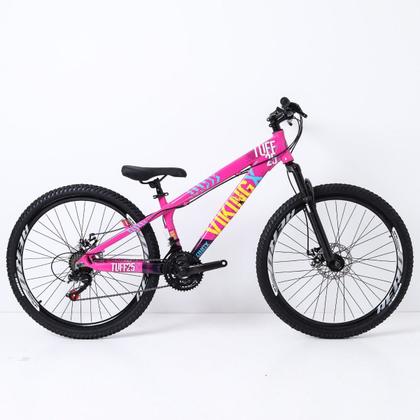 Imagem de Bicicleta 26 vikingx 21v index - tuff x-25 - rosa/azul