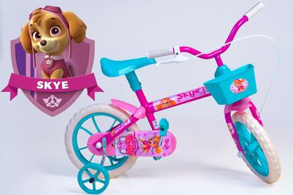 Imagem de Bicicleta Aro 12 Infantil Feminina Pink e Azul Turquesa - Personagem